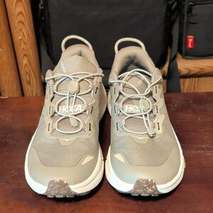 Hoka Taupe Lace-Up Sneakers 7.5D